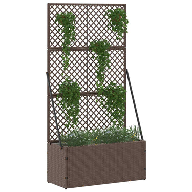 Vidaxl tuin bloempot bruin 70 x 30 x 135 cm metaal