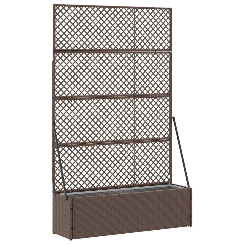 Afbeelding laden in galerijviewer, Vidaxl tuin bloempot bruin 105 x 30 x 170 cm metaal
