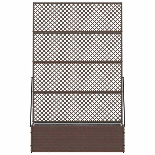 Vidaxl tuin bloempot bruin 105 x 30 x 170 cm metaal
