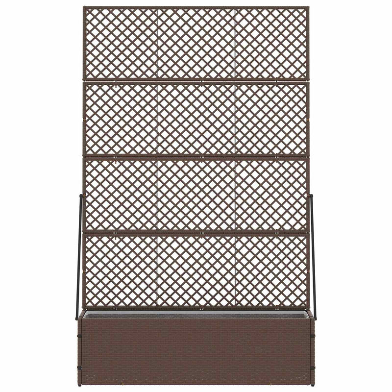 Afbeelding laden in galerijviewer, Vidaxl tuin bloempot bruin 105 x 30 x 170 cm metaal
