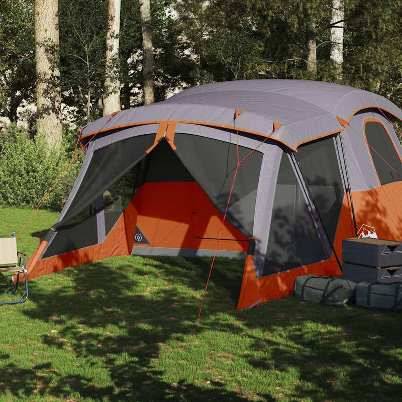 Load image into Gallery viewer, Vidaxl tent met luifel 4-persoons waterdicht oranje
