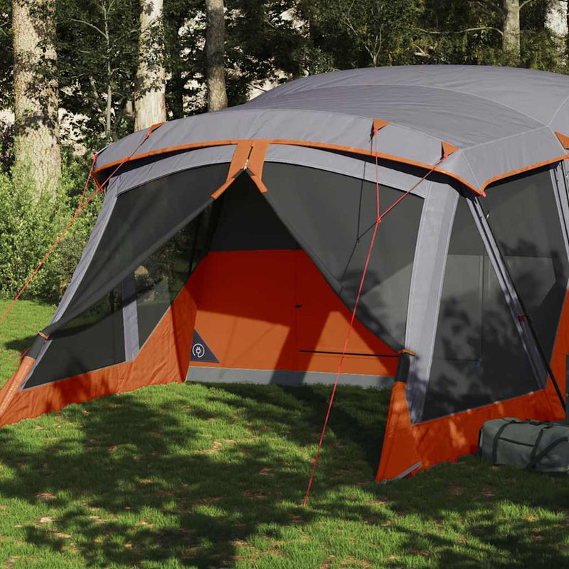 Load image into Gallery viewer, Vidaxl tent met luifel 4-persoons waterdicht oranje
