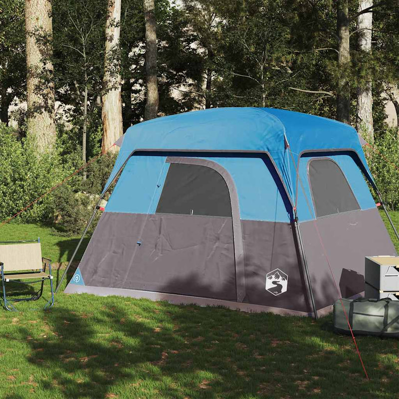 Laden Sie das Bild in Galerie -Viewer, Vidaxl tent 4-persoons waterdicht blauw
