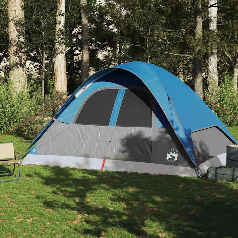 Load image into Gallery viewer, Vidaxl koepeltent 6-persoons waterdicht blauw
