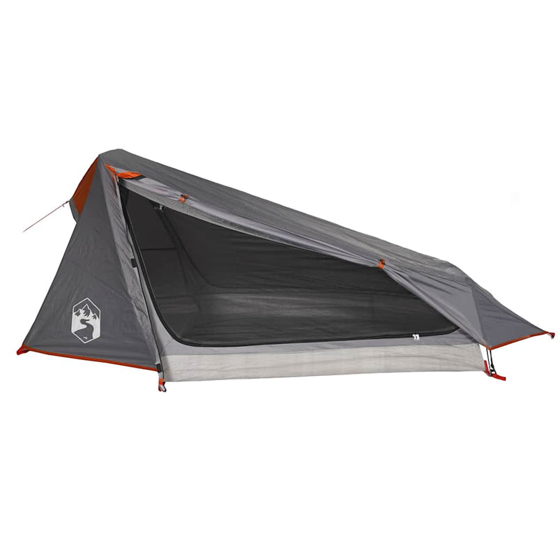 Cargue la imagen en el visor de la galería, Vidaxl tunneltent 1-persoons waterdicht grijs en oranje
