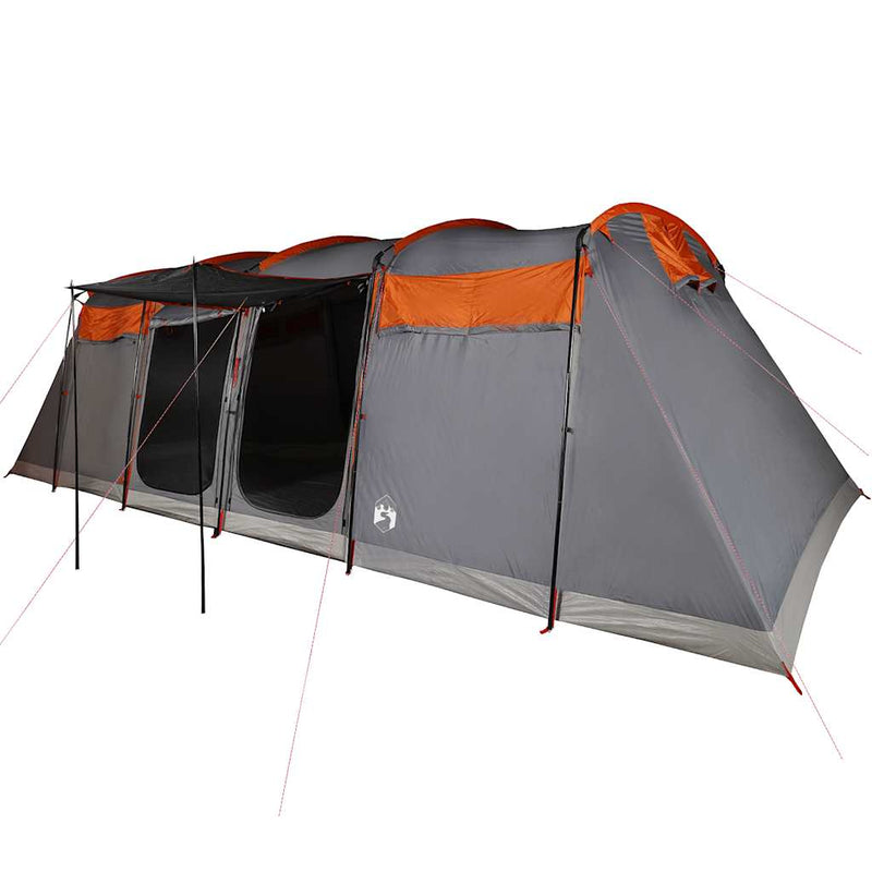 Load image into Gallery viewer, Vidaxl tunneltent 10-persoons waterdicht grijs en oranje
