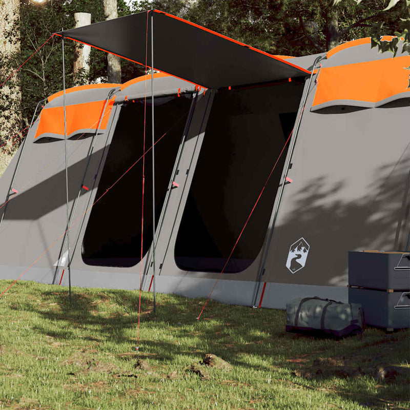 Load image into Gallery viewer, Vidaxl tunneltent 10-persoons waterdicht grijs en oranje
