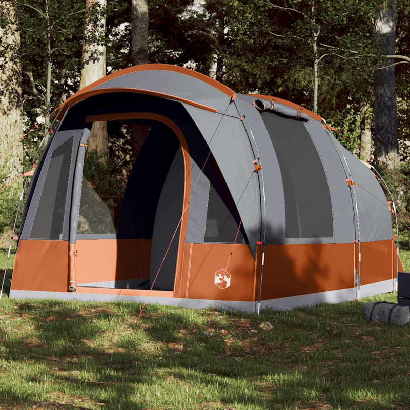 Load image into Gallery viewer, Vidaxl tunneltent 3-persoons waterdicht grijs en oranje
