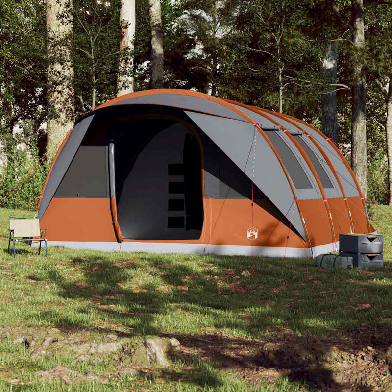 Load image into Gallery viewer, Vidaxl tunneltent 7-persoons waterdicht grijs en oranje
