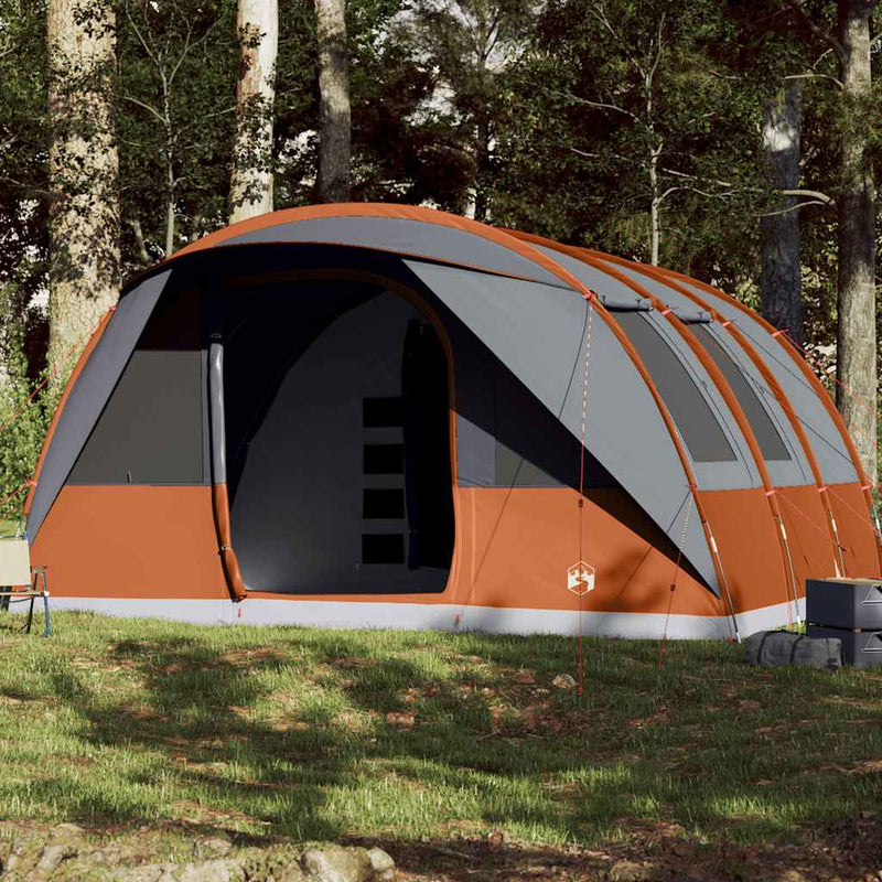 Load image into Gallery viewer, Vidaxl tunneltent 7-persoons waterdicht grijs en oranje

