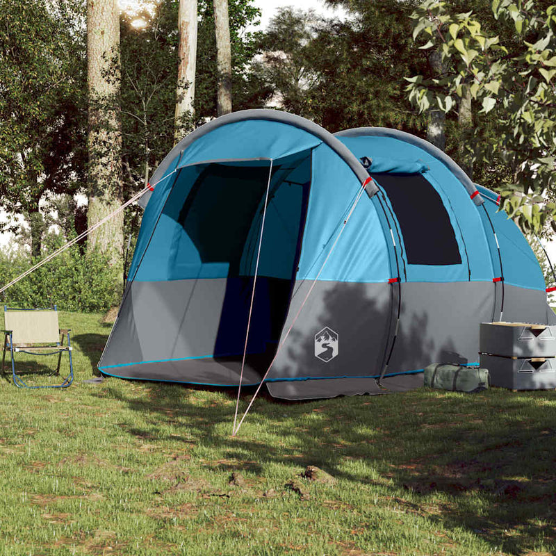 Load image into Gallery viewer, Vidaxl tunneltent 4-persoons waterdicht blauw
