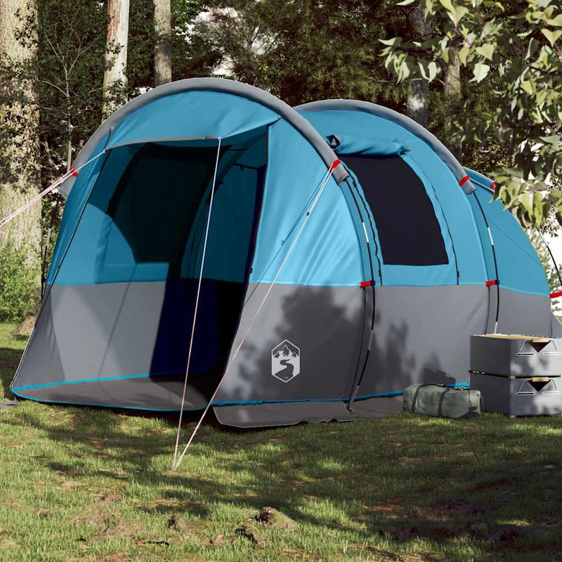 Load image into Gallery viewer, Vidaxl tunneltent 4-persoons waterdicht blauw
