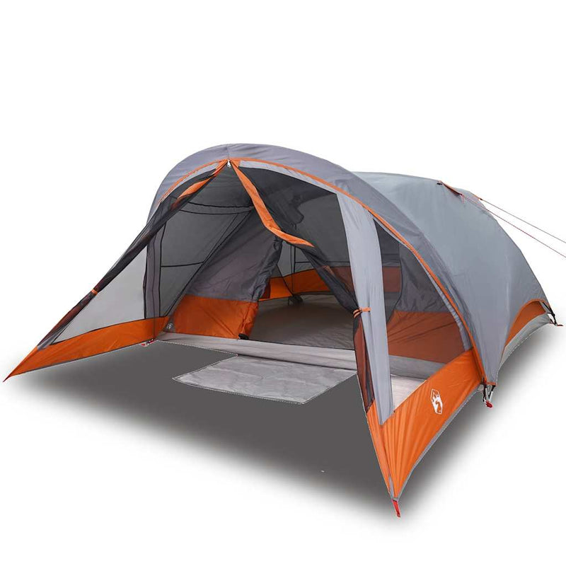 Load image into Gallery viewer, Vidaxl tent 4-persoons waterdicht grijs en oranje
