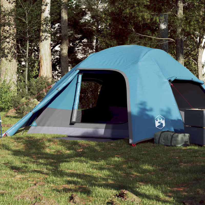 Load image into Gallery viewer, Vidaxl koepeltent 4-persoons waterdicht blauw
