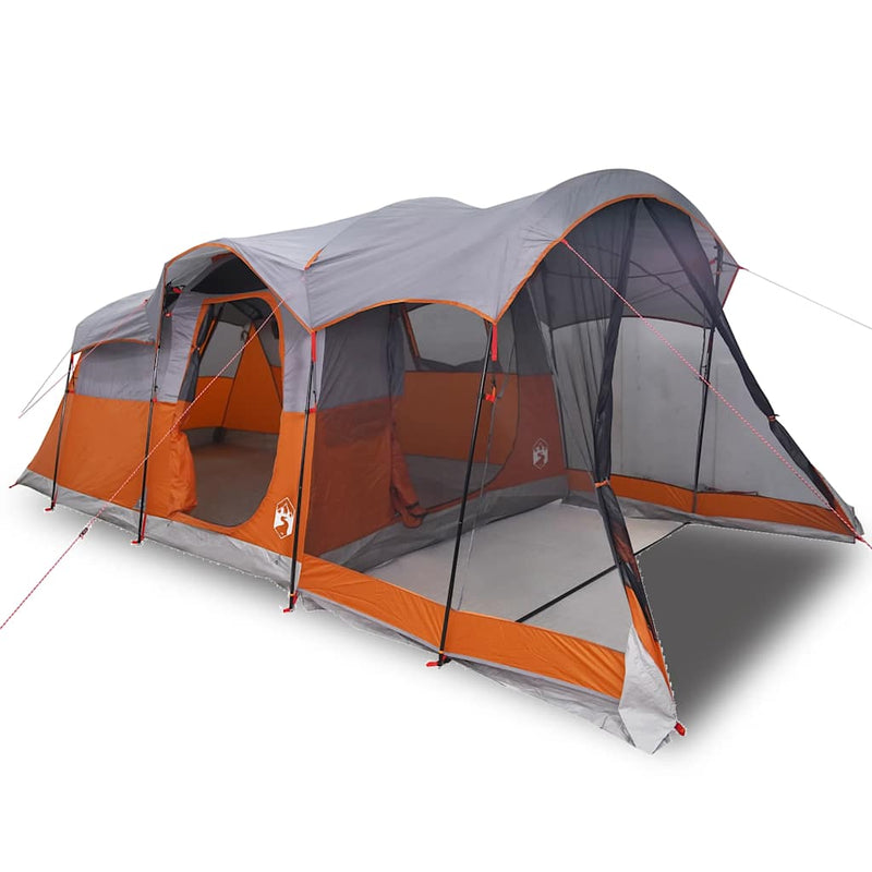 Load image into Gallery viewer, Vidaxl tunneltent 8-persoons waterdicht grijs en oranje
