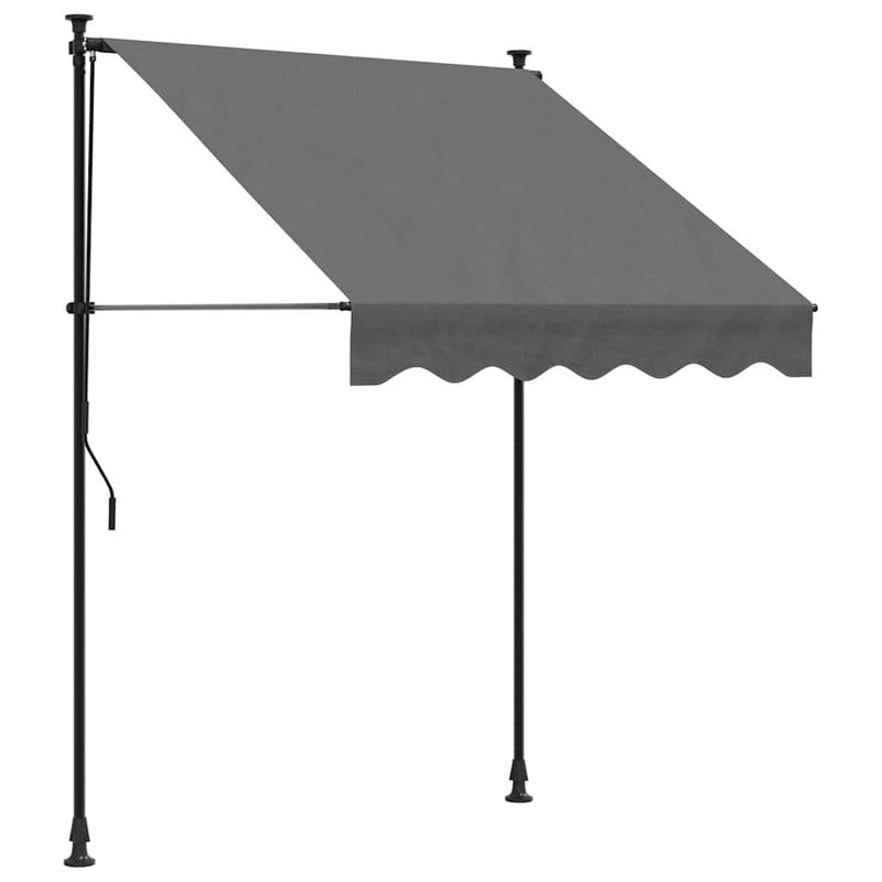 Load image into Gallery viewer, Vidaxl luifel uittrekbaar 150x150 cm stof en staal antracietkleurig
