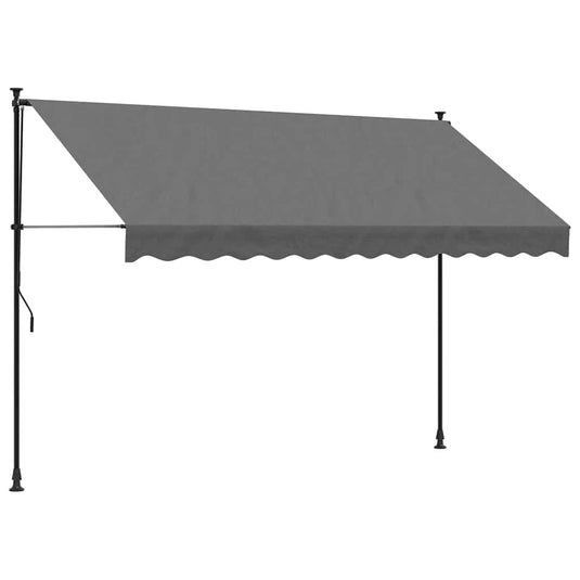 Vidaxl luifel uittrekbaar 300x150 cm stof en staal antracietkleurig