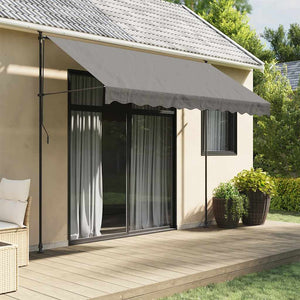 Vidaxl luifel uittrekbaar 300x150 cm stof en staal antracietkleurig