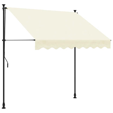 Vidaxl luifel uittrekbaar 250x150 cm stof en staal crèmekleurig