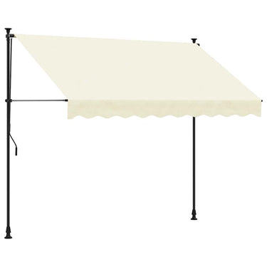 Vidaxl luifel uittrekbaar 300x150 cm stof en staal crèmekleurig