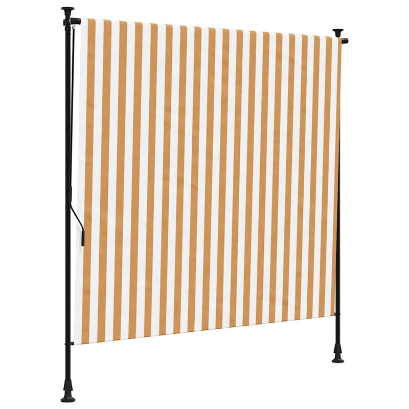 Load image into Gallery viewer, Vidaxl rolgordijn voor buiten 150x270 cm stof en staal oranje en wit

