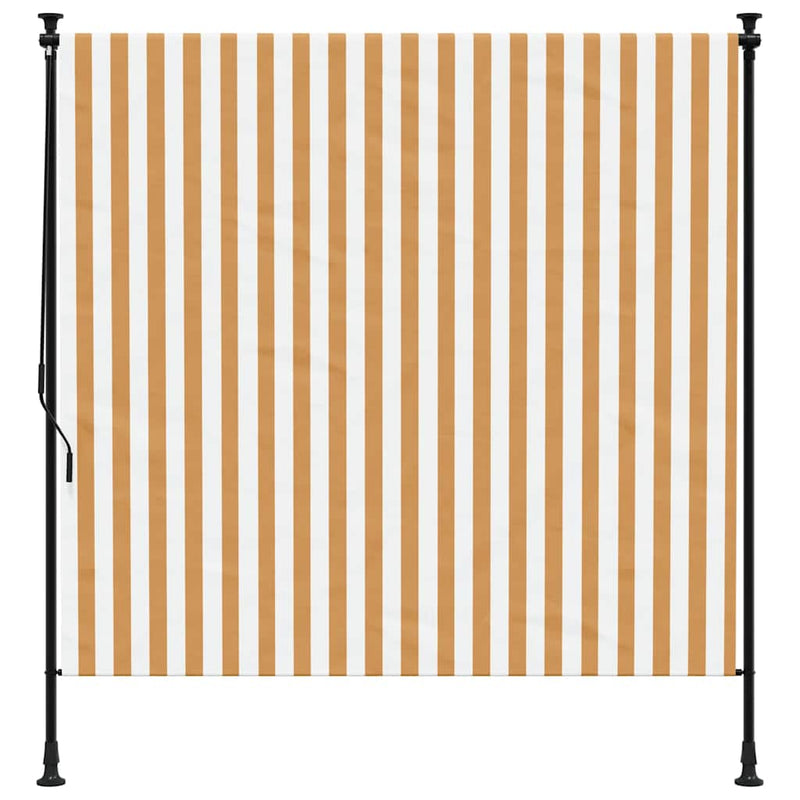 Load image into Gallery viewer, Vidaxl rolgordijn voor buiten 150x270 cm stof en staal oranje en wit
