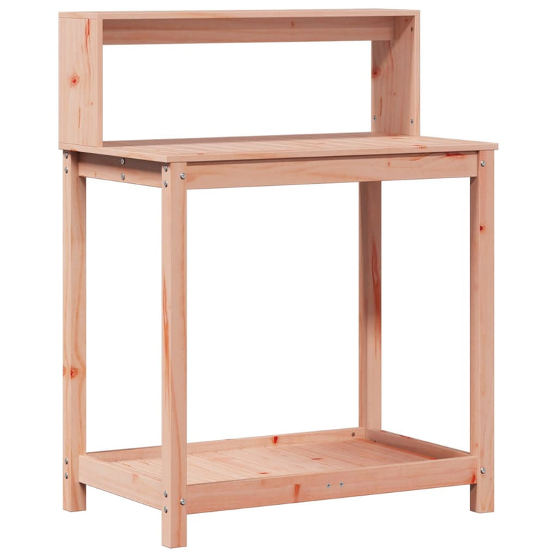 Load image into Gallery viewer, Vidaxl oppottafel met schappen 82,5x50x109,5 cm massief douglashout
