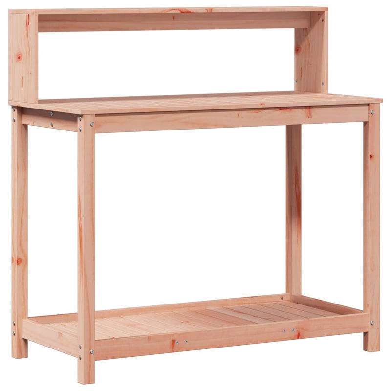 Load image into Gallery viewer, Vidaxl oppottafel met schappen 108x50x109,5 cm massief douglashout
