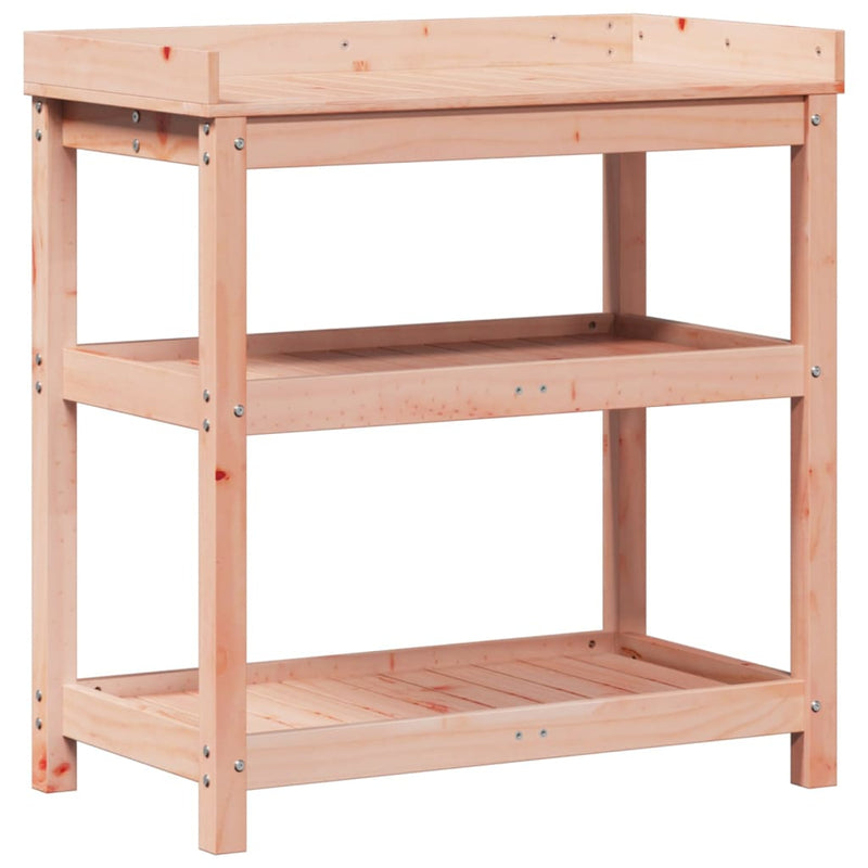 Load image into Gallery viewer, Vidaxl oppottafel met schappen 82,5x45x86,5 cm massief douglashout

