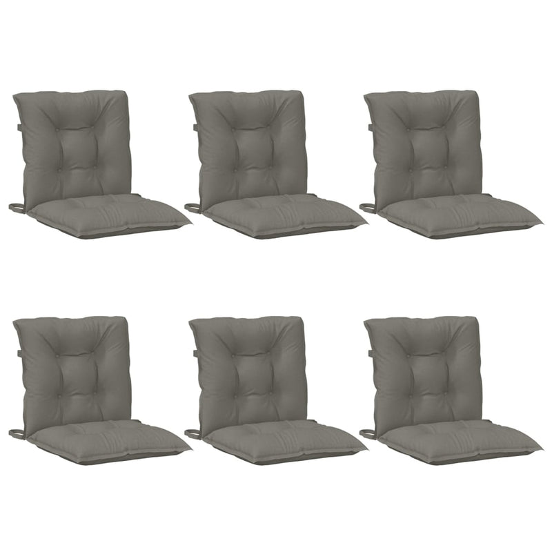 Load image into Gallery viewer, Vidaxl stoelkussens 6 st lage rug 100x50x7 cm stof donkergrijs
