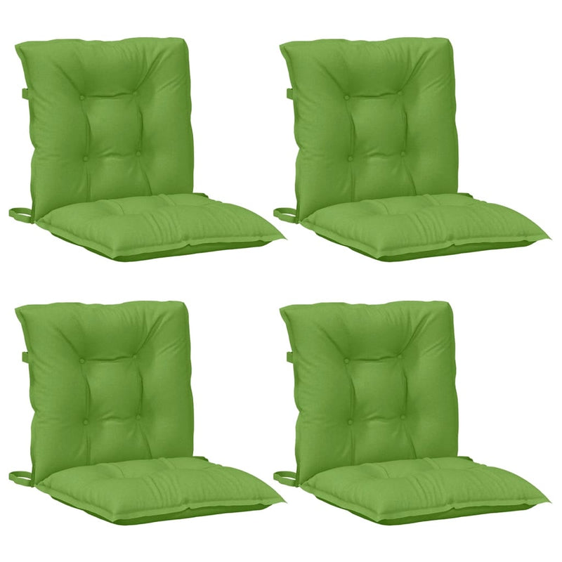 Load image into Gallery viewer, Vidaxl stoelkussens 4 st lage rug 100x50x7 cm stof gemêleerd groen

