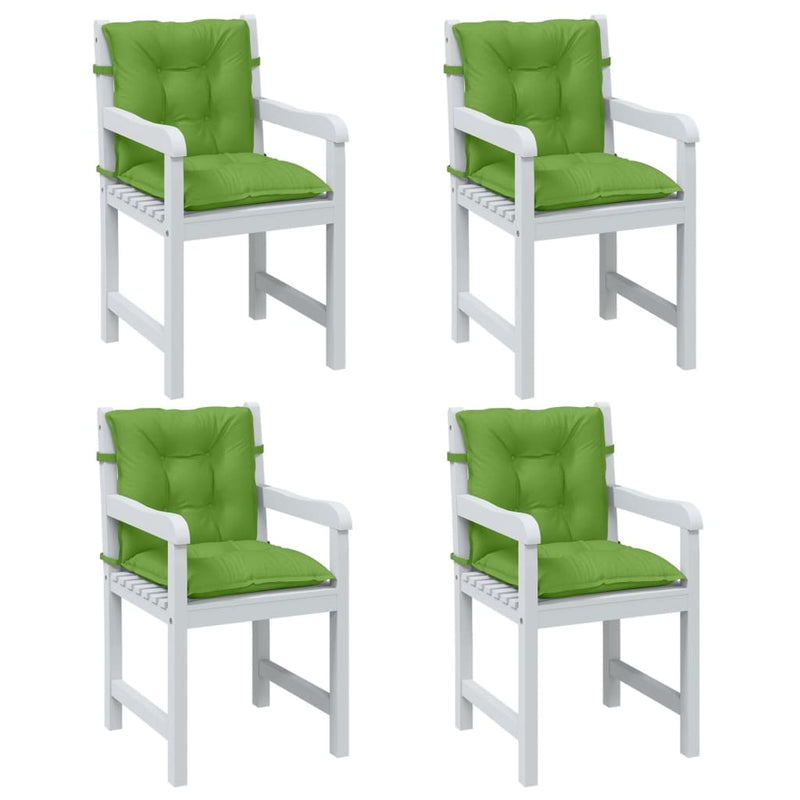 Load image into Gallery viewer, Vidaxl stoelkussens 4 st lage rug 100x50x7 cm stof gemêleerd groen
