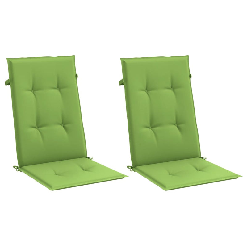Load image into Gallery viewer, Vidaxl stoelkussens 2 st hoge rug 120x50x4 cm stof gemêleerd groen
