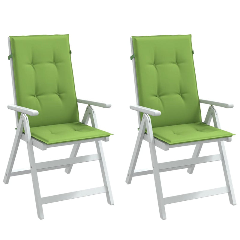 Load image into Gallery viewer, Vidaxl stoelkussens 2 st hoge rug 120x50x4 cm stof gemêleerd groen
