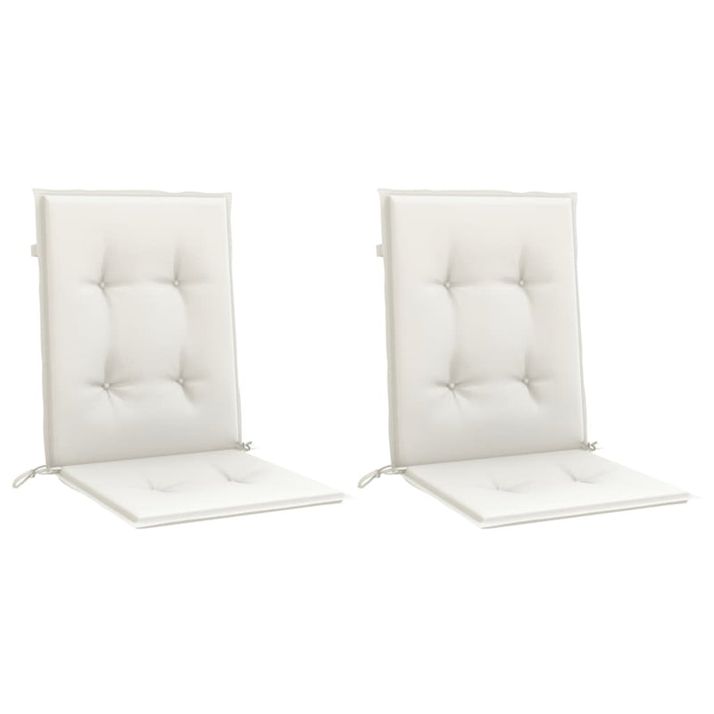 Load image into Gallery viewer, Vidaxl stoelkussens 2 st lage rug 100x50x4 cm stof gemêleerd crème
