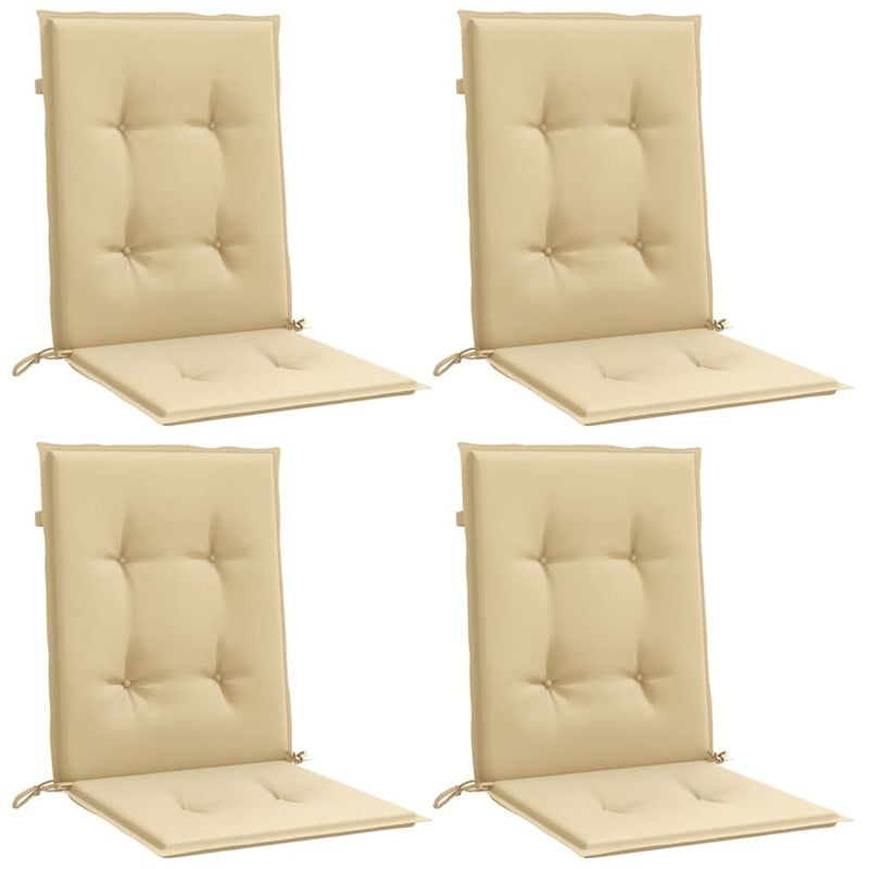 Load image into Gallery viewer, Vidaxl stoelkussens 4 st lage rug 100x50x4 cm stof gemêleerd beige
