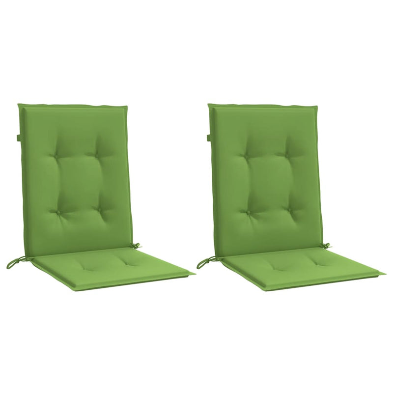 Load image into Gallery viewer, Vidaxl stoelkussens 2 st lage rug 100x50x4 cm stof gemêleerd groen

