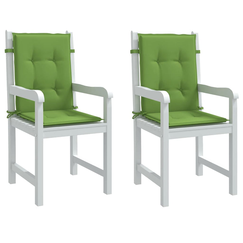 Load image into Gallery viewer, Vidaxl stoelkussens 2 st lage rug 100x50x4 cm stof gemêleerd groen
