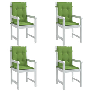 Vidaxl stoelkussens 4 st lage rug 100x50x4 cm stof gemêleerd groen