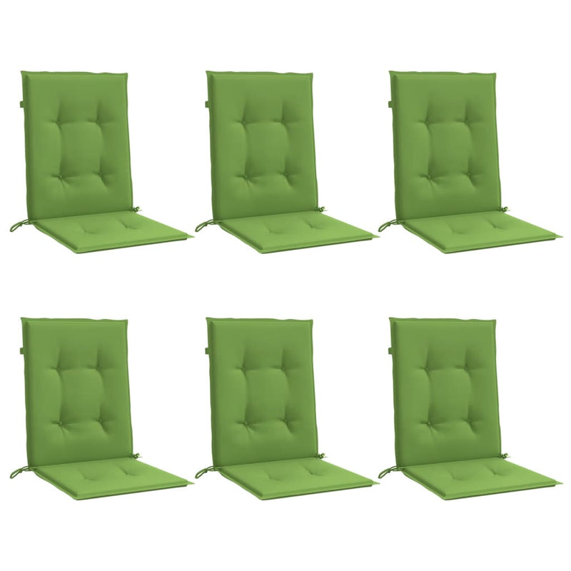 Load image into Gallery viewer, Vidaxl stoelkussens 6 st lage rug 100x50x4 cm stof gemêleerd groen
