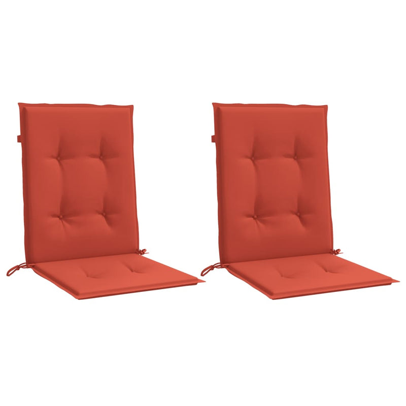 Load image into Gallery viewer, Vidaxl stoelkussens 2 st lage rug 100x50x4 cm stof gemêleerd rood
