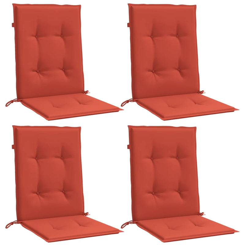 Load image into Gallery viewer, Vidaxl stoelkussens 4 st lage rug 100x50x4 cm stof gemêleerd rood
