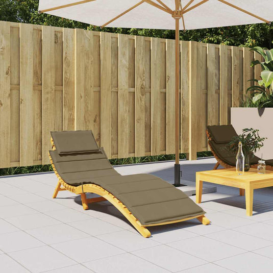 Vidaxl ligbedkussen 186x58x4 cm stof gemêleerd taupe