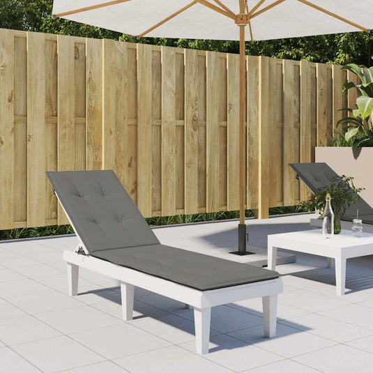 Vidaxl terrasstoelkussen (75+105) x 50 x 4 cm stof gemêleerd donkergrijs