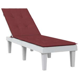 Vidaxl terrasstoelkussen (75+105) x 50 x 4 cm stof gemêleerd wijnrood