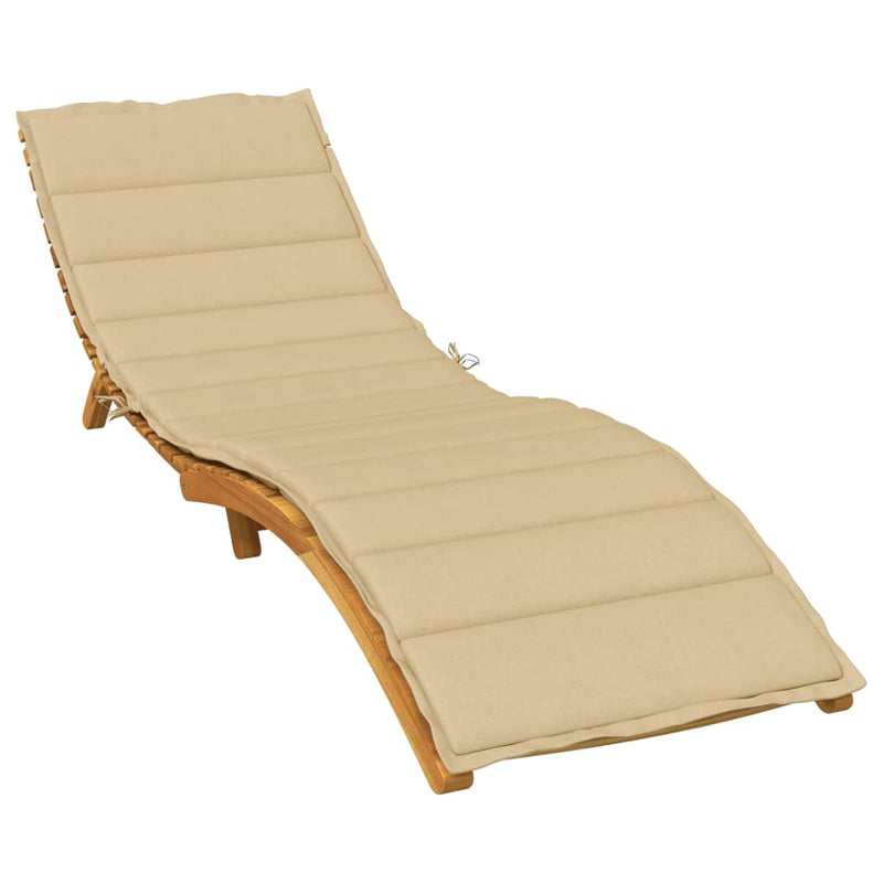 Afbeelding laden in galerijviewer, Vidaxl ligbedkussen 200x60x4 cm stof gemêleerd beige
