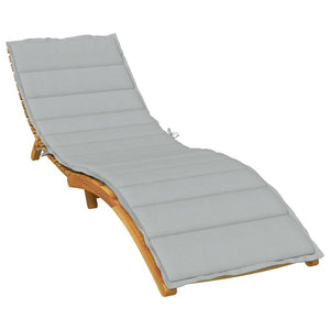 VidaXL Ligbedkussen 200x70x4 cm stof gemêleerd lichtgrijs