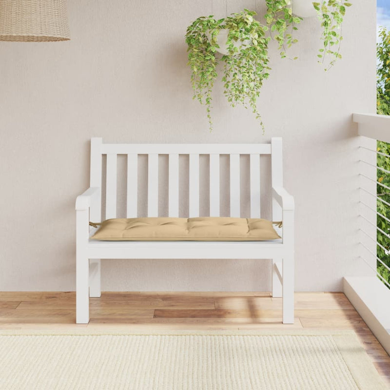 Load image into Gallery viewer, Vidaxl tuinbankkussen 100x50x7 cm stof gemêleerd beige
