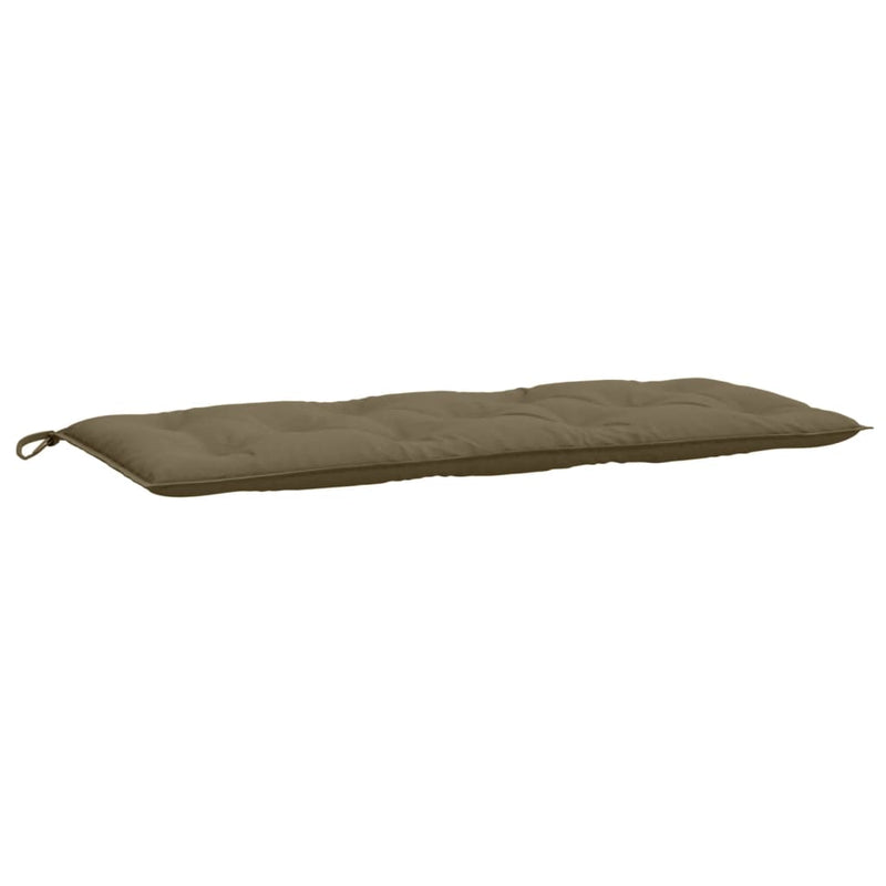 Afbeelding laden in galerijviewer, Vidaxl tuinbankkussen 120x50x7 cm stof gemêleerd taupe
