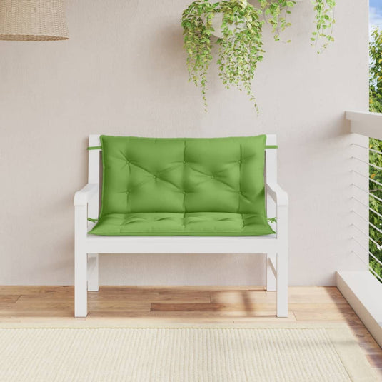 Vidaxl tuinbankkussens 2 st 100x50x7 cm stof gemêleerd groen